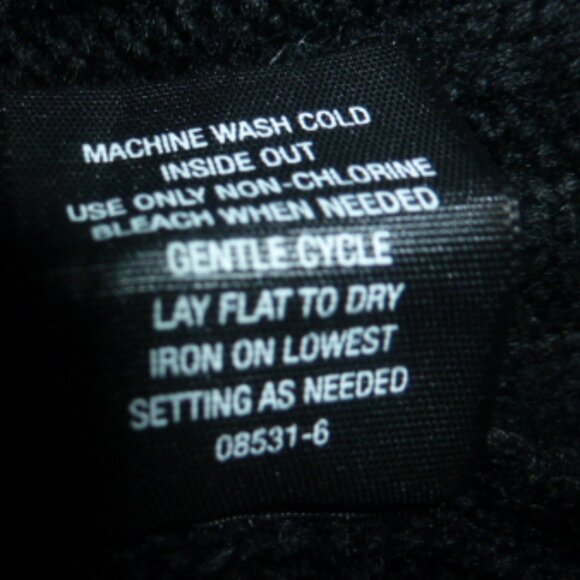 Thick & Cozy Cold-Shoulder  – Black w/Embellished Sleeve Sweater Size M - Picture 9 of 9